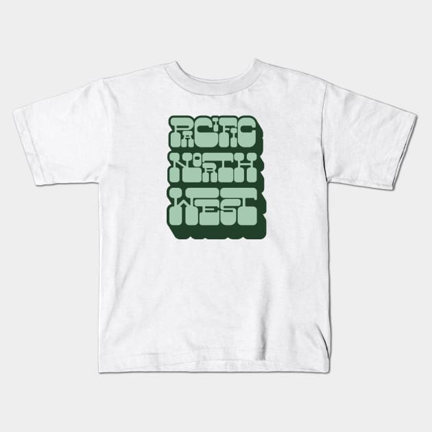 Pacific Northwest Kids T-Shirt by happysquatch